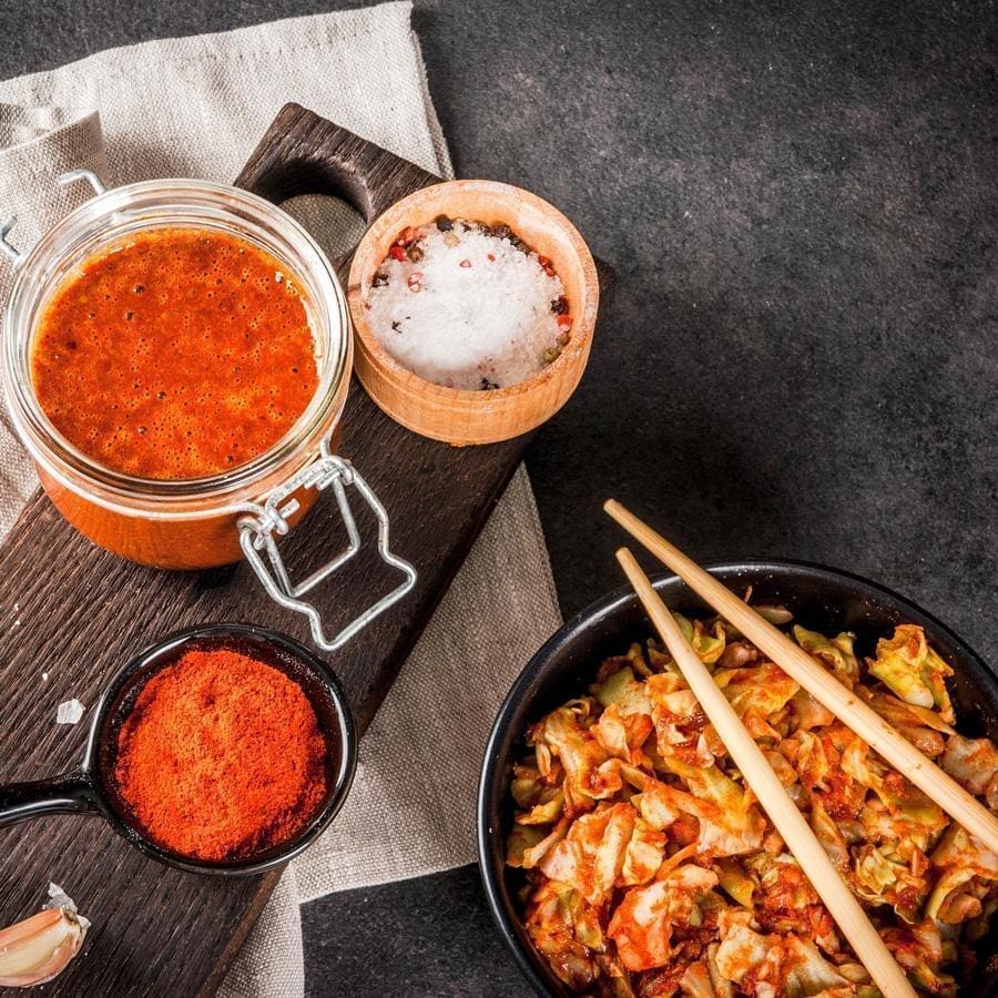 Ingredients for making kimchi